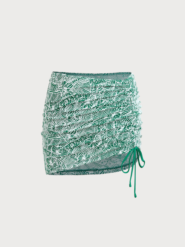 Women Knitted Nylon Blended Cover-ups Green Sustainable Cover-ups - BERLOOK