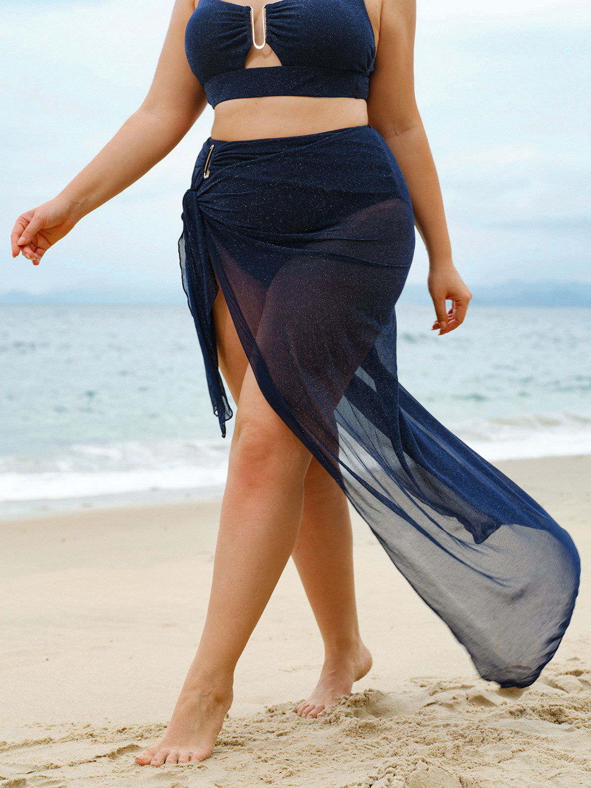 Women Knitted Nylon blended Cover ups Sustainable Plus Size Cover-ups - BERLOOK