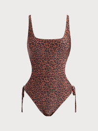Women Knitted Nylon blended One Pieces Swimwear Dark Coffee Sustainable One-Pieces - BERLOOK