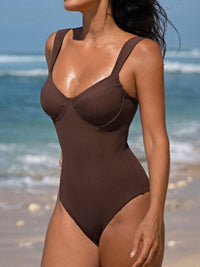 Women Knitted Nylon blended One Pieces Swimwear Sustainable One-Pieces - BERLOOK