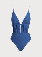 Women Knitted Nylon Blended One Pieces Swimwear Sustainable One-Pieces - BERLOOK