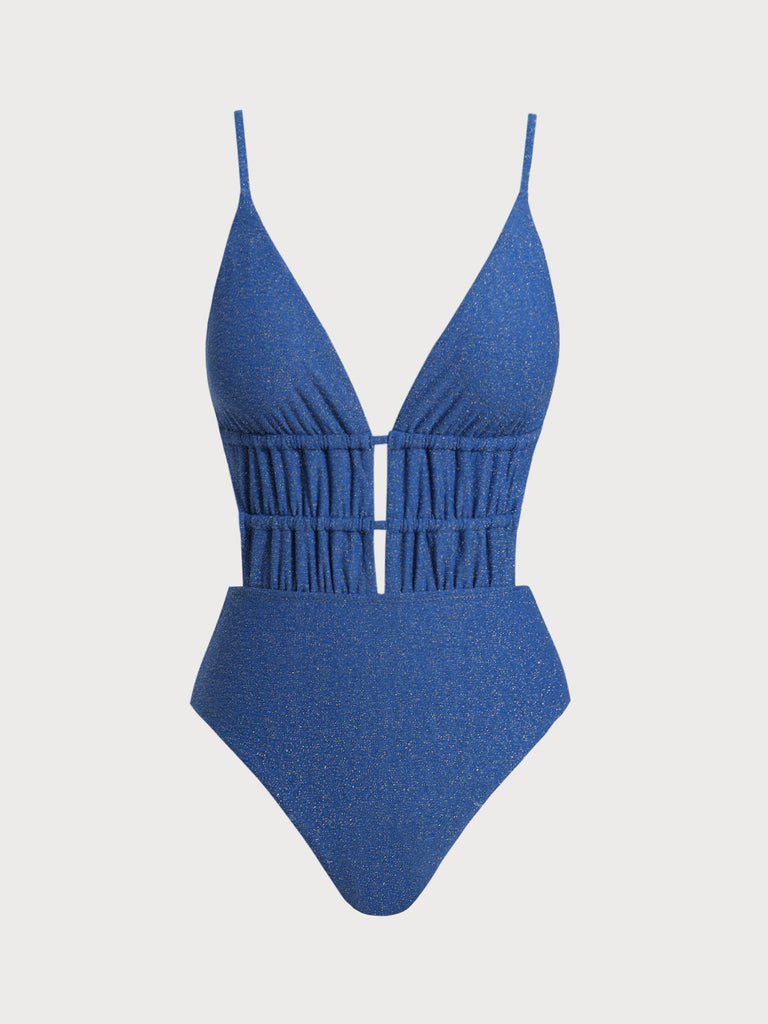 Women Knitted Nylon Blended One Pieces Swimwear Sustainable One-Pieces - BERLOOK