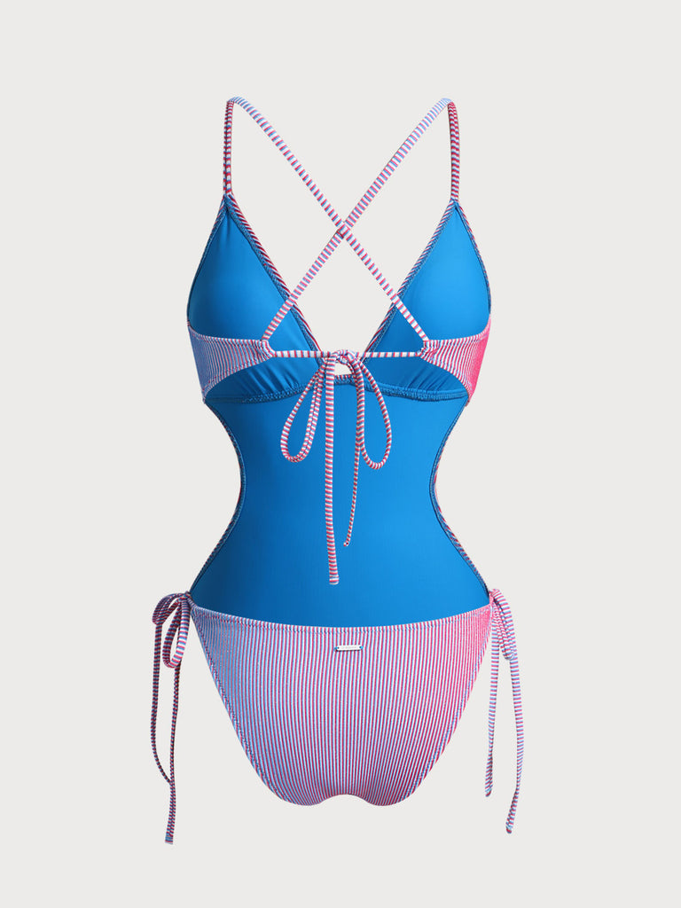 Women Knitted Nylon Blended One Pieces Swimwear Sustainable One-Pieces - BERLOOK