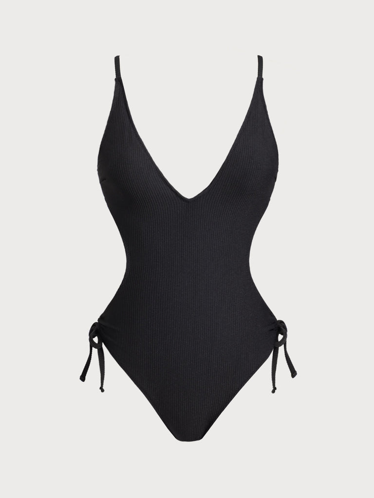 Women Knitted Nylon Blended One Pieces Swimwear Sustainable One-Pieces - BERLOOK