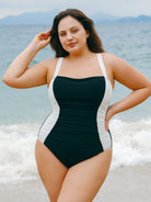 Women Knitted Nylon blended One Pieces Swimwear Sustainable Plus Size One-Pieces - BERLOOK