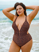 Women Knitted Nylon blended One Pieces Swimwear Sustainable Plus Size One-Pieces - BERLOOK
