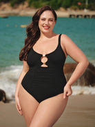 Women Knitted Nylon blended One Pieces Swimwear Sustainable Plus Size One-Pieces - BERLOOK
