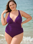 Women Knitted Nylon blended One Pieces Swimwear Sustainable Plus Size One-Pieces - BERLOOK