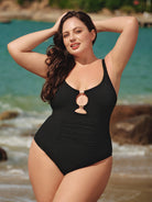 Women Knitted Nylon blended One Pieces Swimwear Sustainable Plus Size One-Pieces - BERLOOK