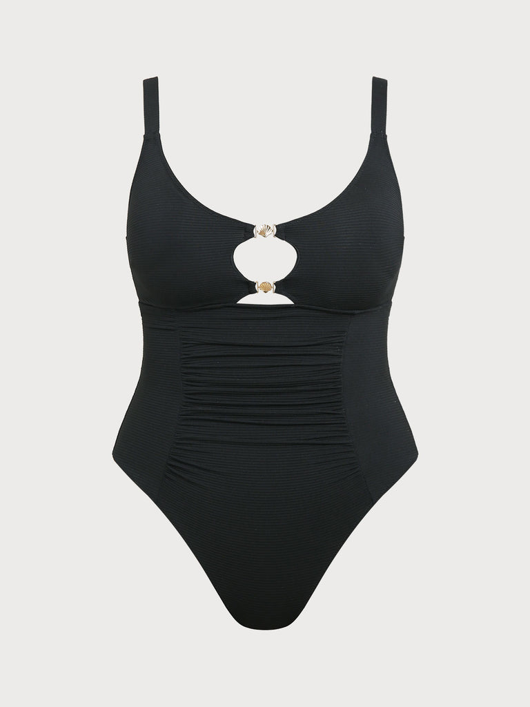 Women Knitted Nylon blended One Pieces Swimwear Sustainable Plus Size One-Pieces - BERLOOK