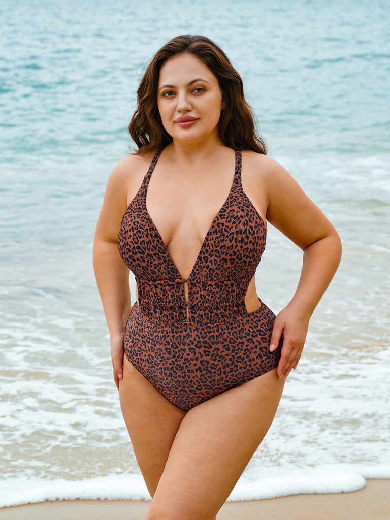 Women Knitted Nylon blended One Pieces Swimwear Sustainable Plus Size One-Pieces - BERLOOK