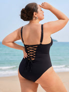 Women Knitted Nylon blended One Pieces Swimwear Sustainable Plus Size One-Pieces - BERLOOK