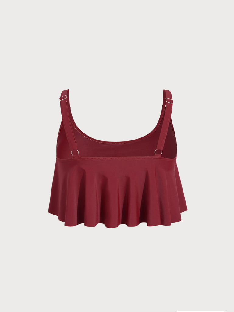 Women Knitted Nylon blended  Tankini Tops Sustainable Plus Size Tankinis - BERLOOK