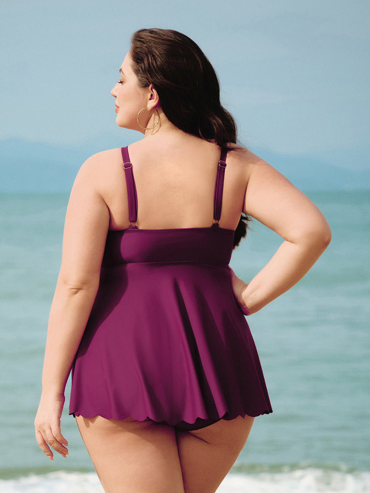 Women Knitted Nylon blended Tankini Tops Sustainable Plus Size Tankinis - BERLOOK
