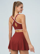 Women Knitted Nylon blended Yoga Dresses Sustainable Yoga Dresses&Yoga Jumpsuit - BERLOOK