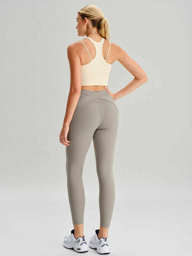 Women Knitted Nylon blended Yoga Leggings Sustainable Yoga Bottoms - BERLOOK
