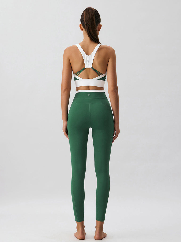 Women Knitted Nylon blended Yoga Leggings Sustainable Yoga Bottoms - BERLOOK