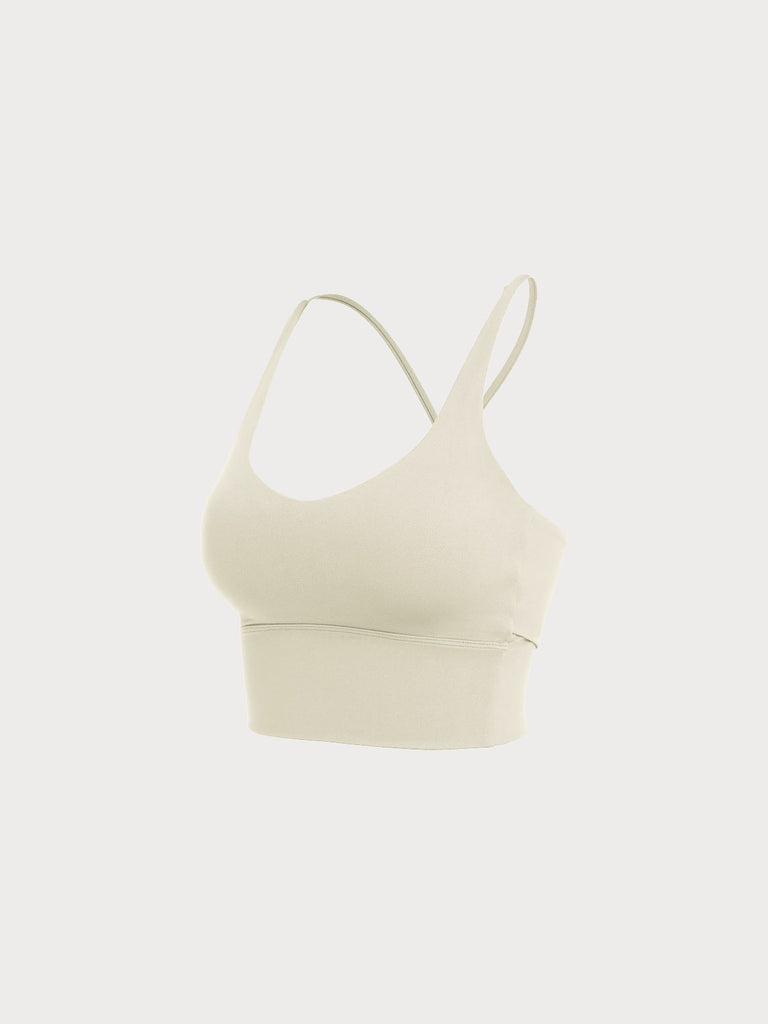 Women Knitted Nylon blended Yoga Sports Bras Sustainable Yoga Tops - BERLOOK