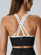 Women Knitted Nylon blended Yoga Sports Bras Sustainable Yoga Tops - BERLOOK