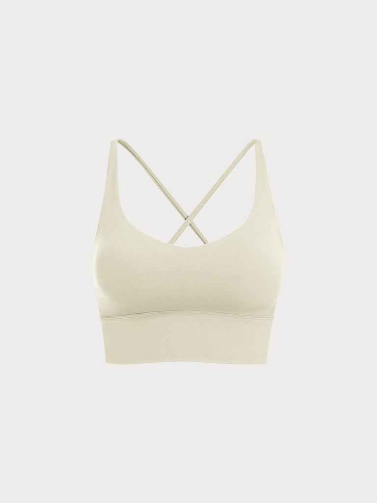 Women Knitted Nylon blended Yoga Sports Bras Sustainable Yoga Tops - BERLOOK