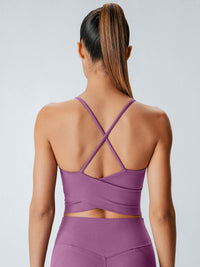 Women Knitted Nylon blended Yoga Sports Bras Sustainable Yoga Tops - BERLOOK