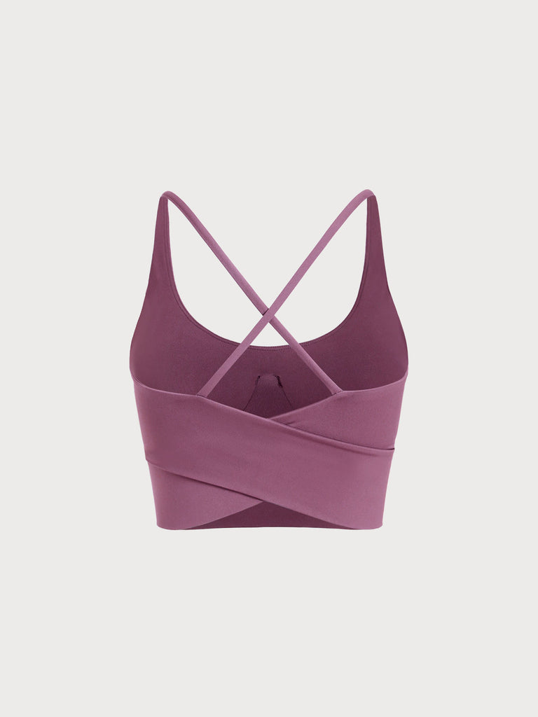 Women Knitted Nylon blended Yoga Sports Bras Sustainable Yoga Tops - BERLOOK
