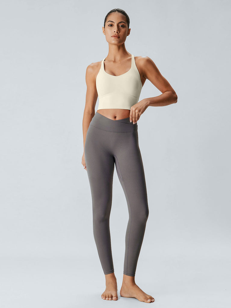 Women Knitted Nylon blended Yoga Sports Bras Sustainable Yoga Tops - BERLOOK