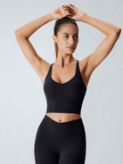 Women Knitted Nylon blended Yoga Sports Bras Sustainable Yoga Tops - BERLOOK