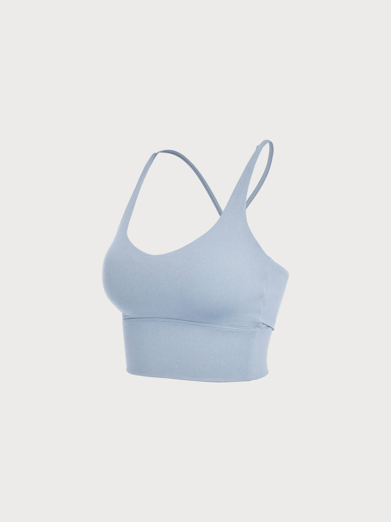 Women Knitted Nylon blended Yoga Sports Bras Sustainable Yoga Tops - BERLOOK