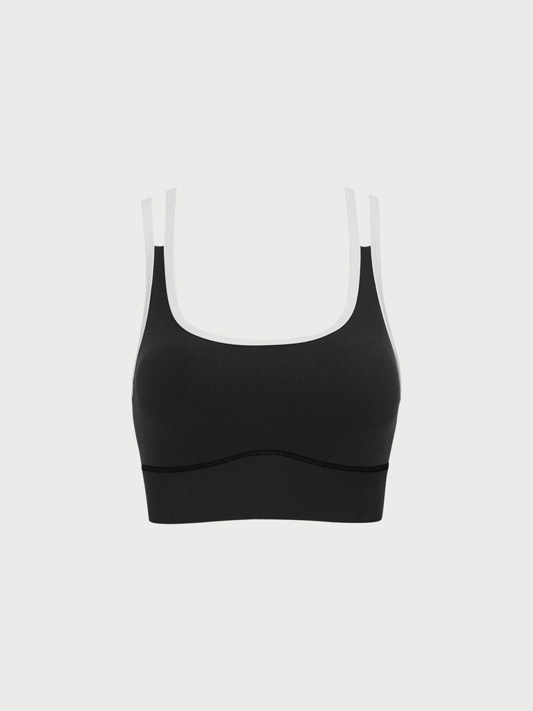 Women Knitted Nylon blended Yoga Sports Bras Sustainable Yoga Tops - BERLOOK