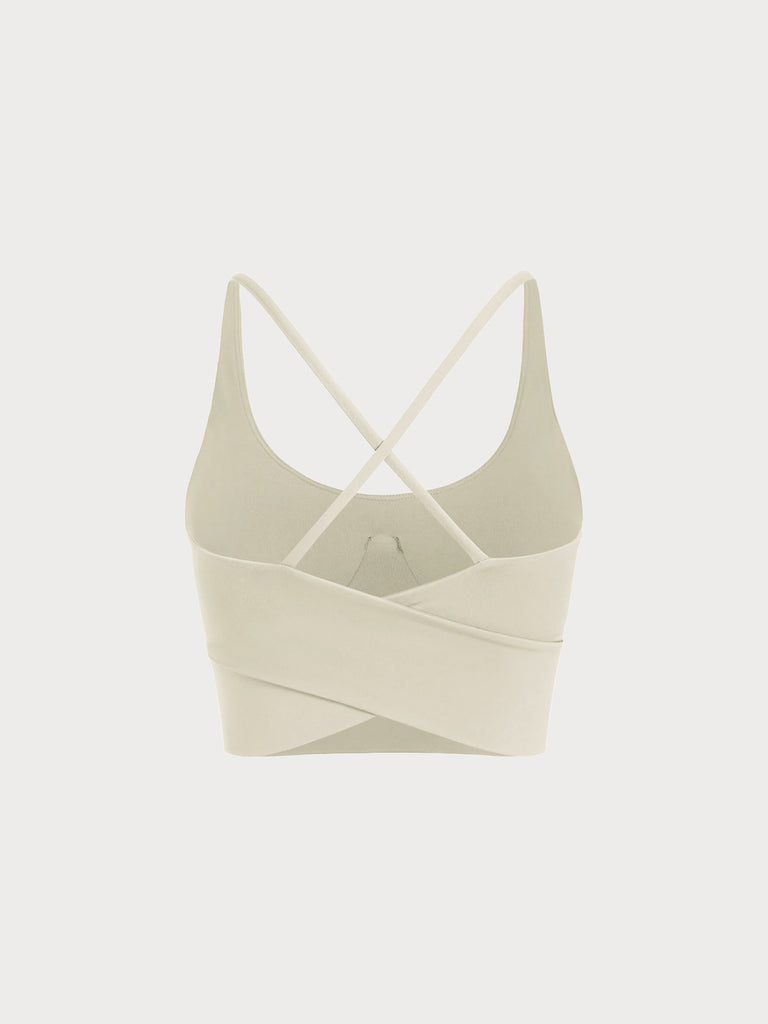 Women Knitted Nylon blended Yoga Sports Bras Sustainable Yoga Tops - BERLOOK