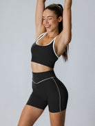 Women Knitted Nylon blended Yoga Sports Bras Sustainable Yoga Tops - BERLOOK