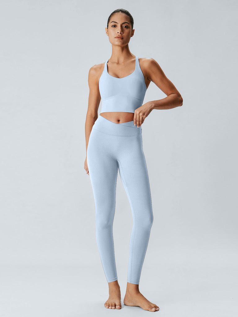 Women Knitted Nylon blended Yoga Sports Bras Sustainable Yoga Tops - BERLOOK