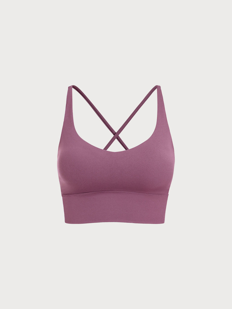 Women Knitted Nylon blended Yoga Sports Bras Sustainable Yoga Tops - BERLOOK
