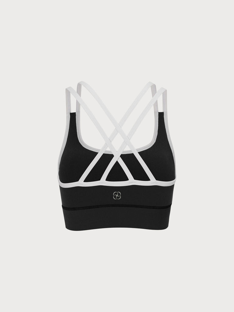 Women Knitted Nylon blended Yoga Sports Bras Sustainable Yoga Tops - BERLOOK