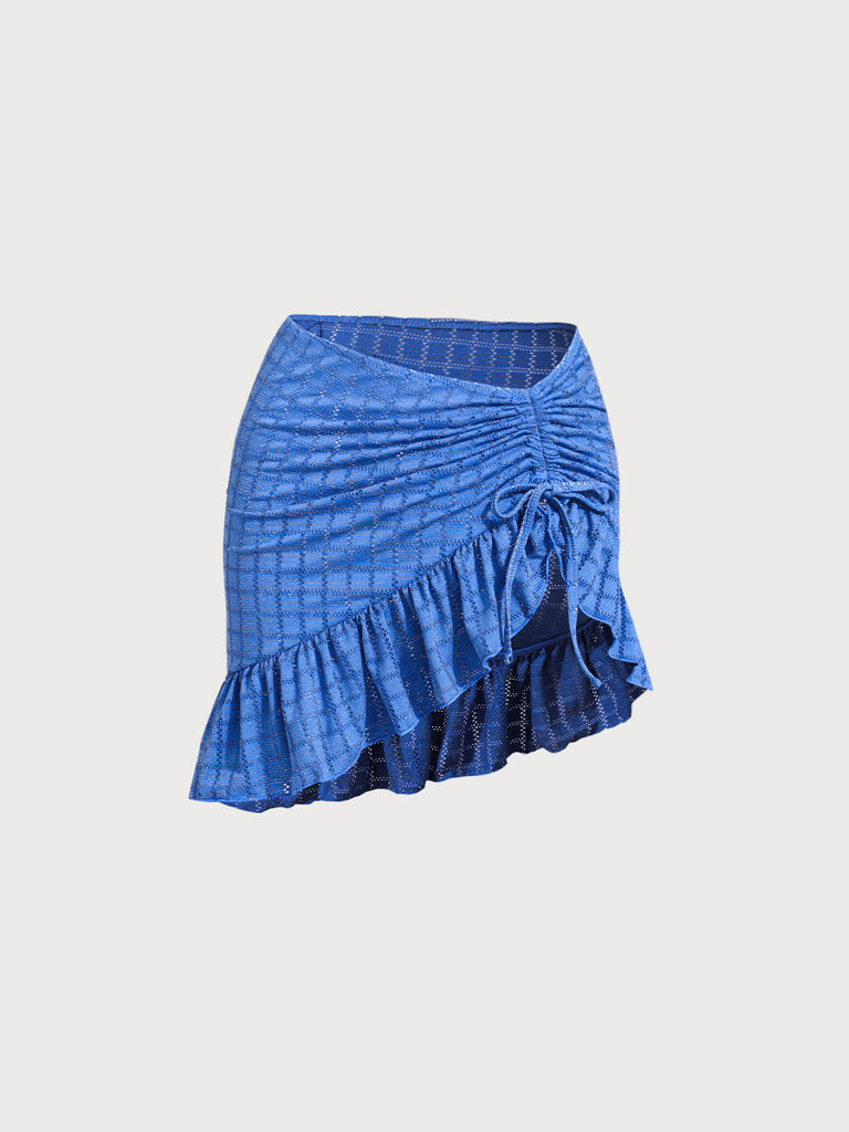 Women Knitted Nylon Cover ups Blue Sustainable Cover-ups - BERLOOK