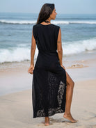 Women Knitted Nylon Mesh Cover-ups Sustainable Beach Dress - BERLOOK