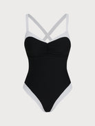 Women Knitted Nylon One Pieces Swimwear Black Sustainable Plus Size One-Pieces - BERLOOK