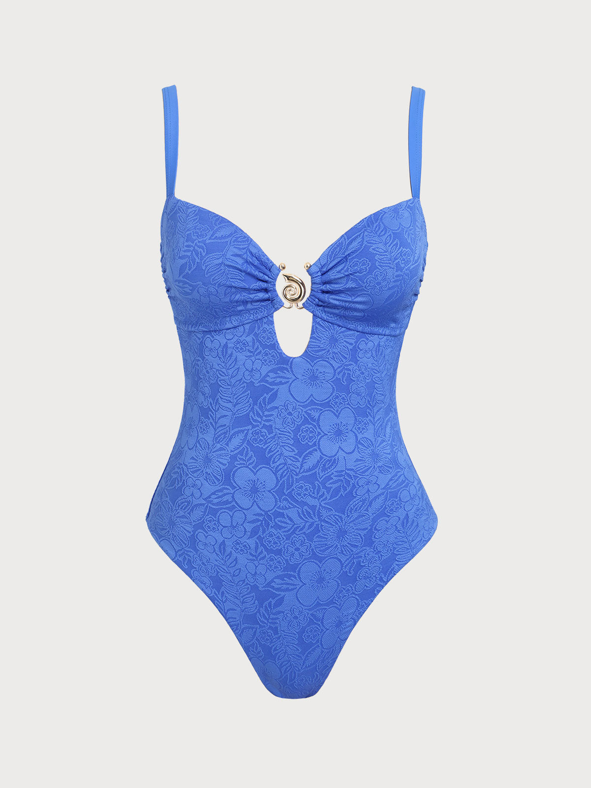 Women Knitted Nylon One Pieces Swimwear Blue Sustainable One-Pieces - BERLOOK