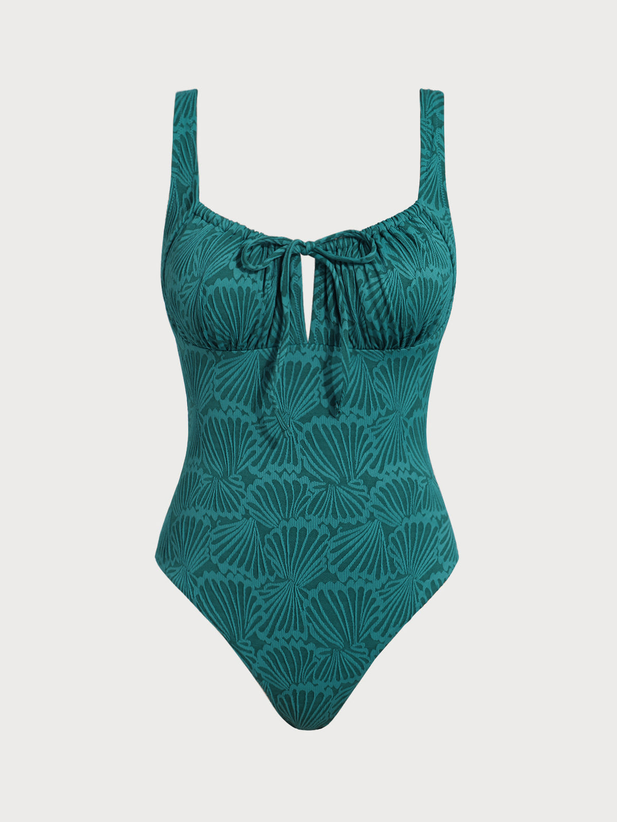 Women Knitted Nylon One Pieces Swimwear Dark Green Sustainable One-Pieces - BERLOOK