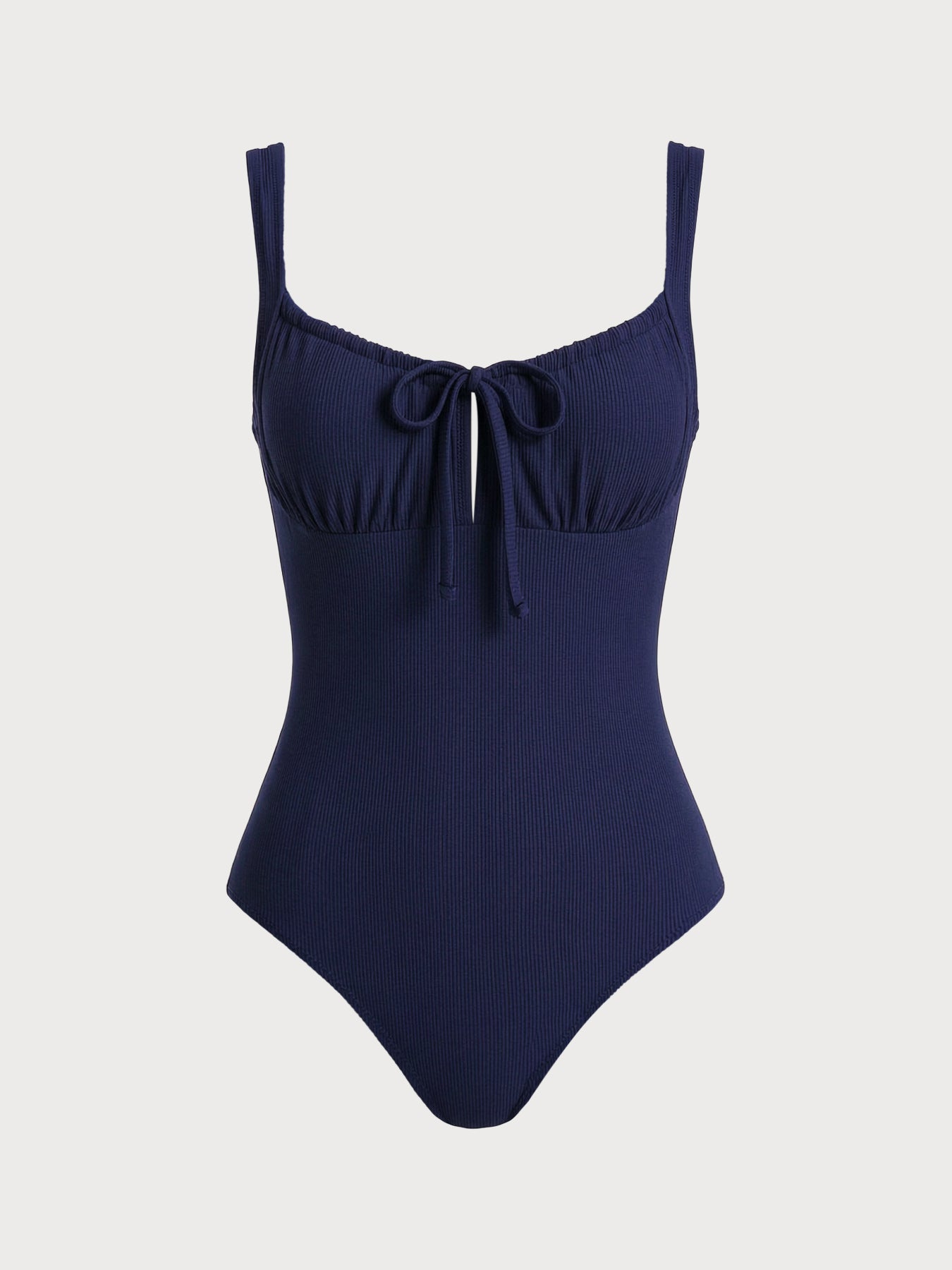 Women Knitted Nylon One Pieces Swimwear Navy Sustainable One-Pieces - BERLOOK