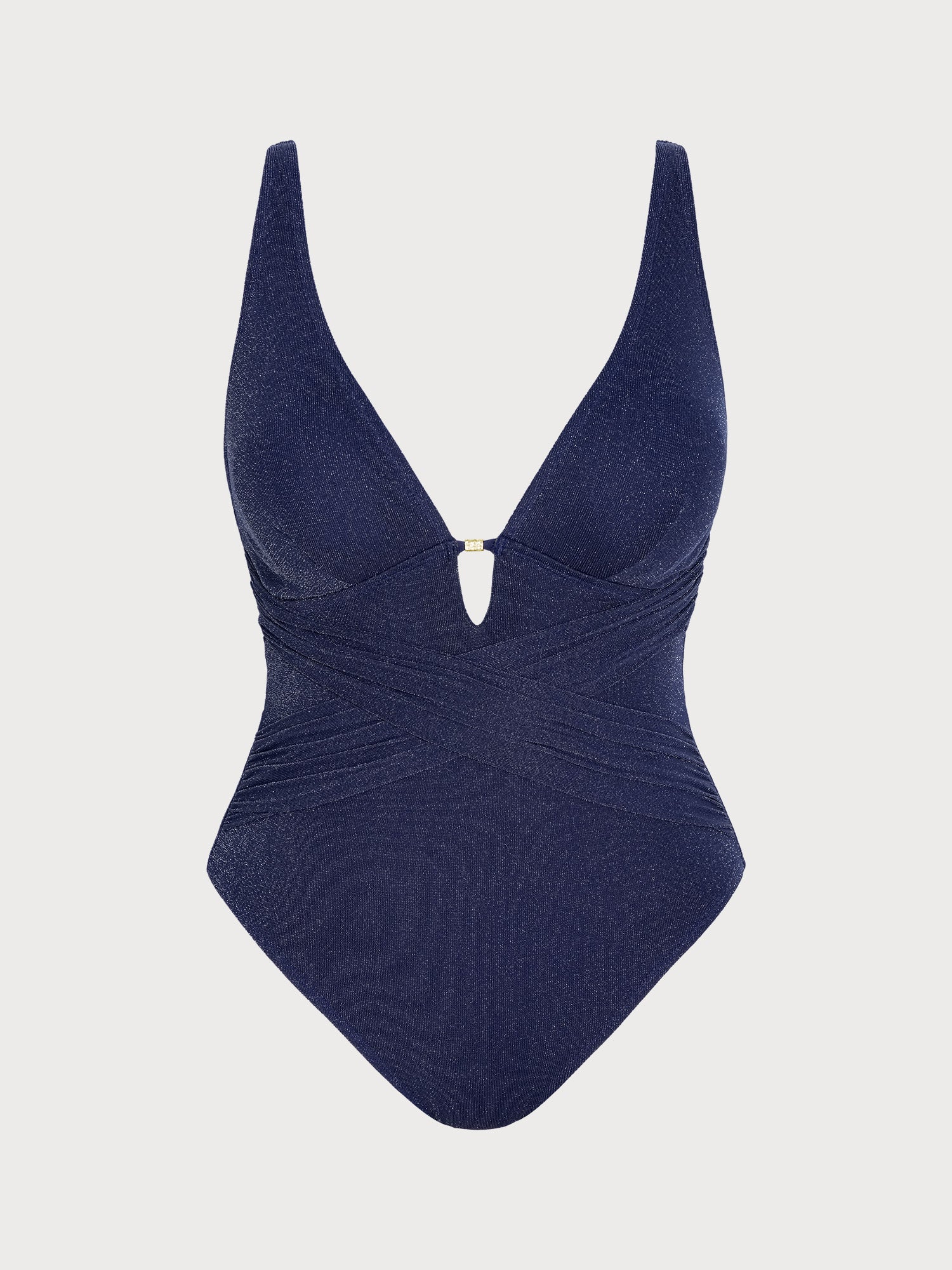 Women Knitted Nylon One Pieces Swimwear Navy Sustainable - BERLOOK