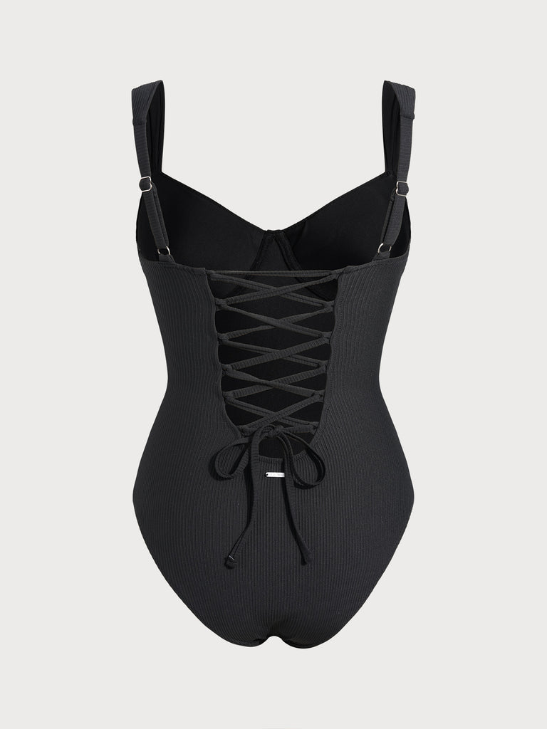 Women Knitted Nylon One Pieces Swimwear Sustainable One-Pieces - BERLOOK