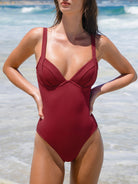 Women Knitted Nylon One Pieces Swimwear Sustainable One-Pieces - BERLOOK