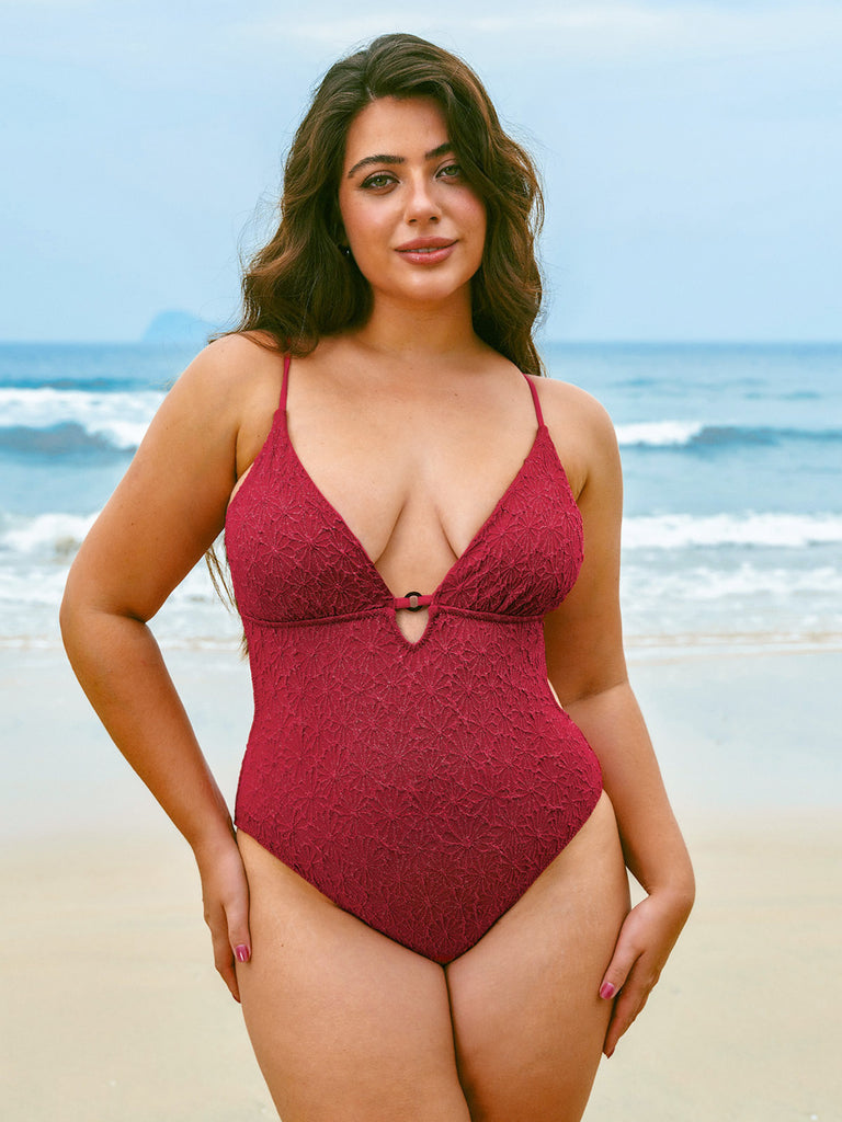 Women Knitted Nylon One Pieces Swimwear Sustainable One-Pieces - BERLOOK