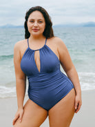 Women Knitted Nylon One Pieces Swimwear Sustainable Plus Size One-Pieces - BERLOOK