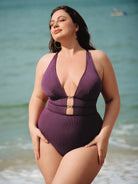 Women Knitted Nylon One Pieces Swimwear Sustainable Plus Size One-Pieces - BERLOOK