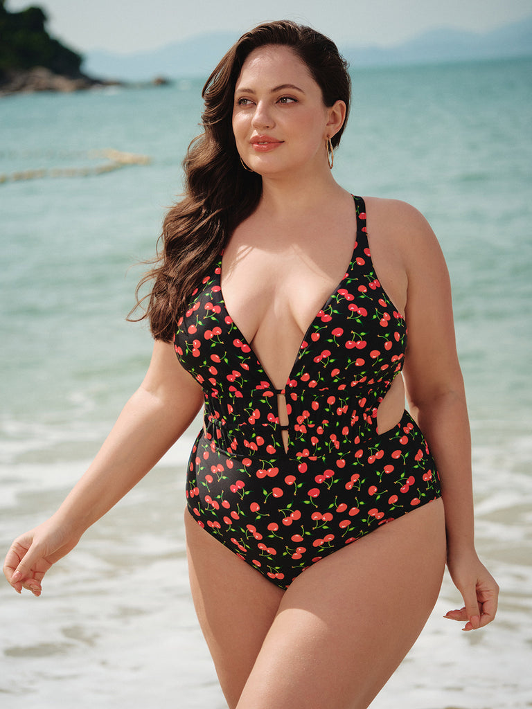 Women Knitted Nylon One Pieces Swimwear Sustainable Plus Size One-Pieces - BERLOOK