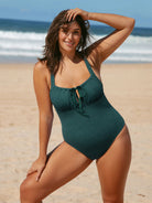 Women Knitted Nylon One Pieces Swimwear Sustainable Plus Size One-Pieces - BERLOOK