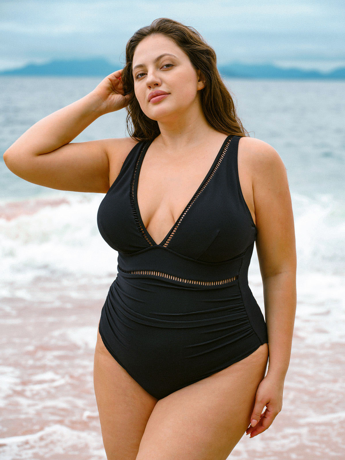 Women Knitted Nylon One Pieces Swimwear Sustainable Plus Size One-Pieces - BERLOOK